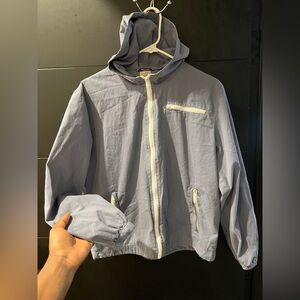 John Galt light blue Hooded Windbreaker Jacket Brandy Melville